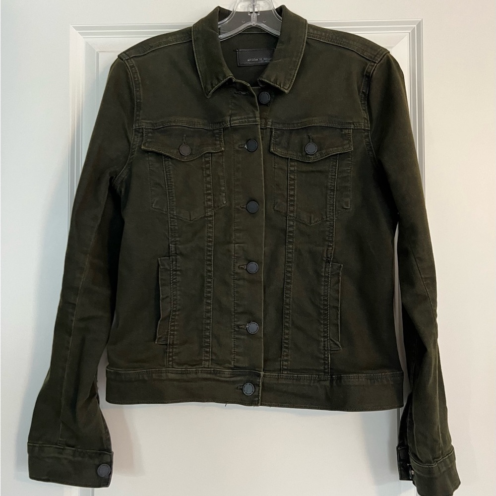 Articles of society, Shea stretch denim jacket.